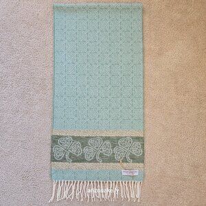 NWT Aran Sweater Market Green Shamrock Scarf
